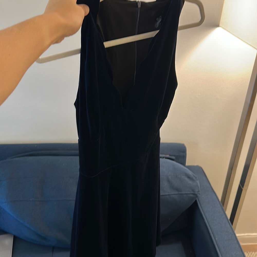 Aqua blue velvet dress